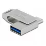 Memoria USB DeLOCK 16GB USB-C Type-A carcasa metálica