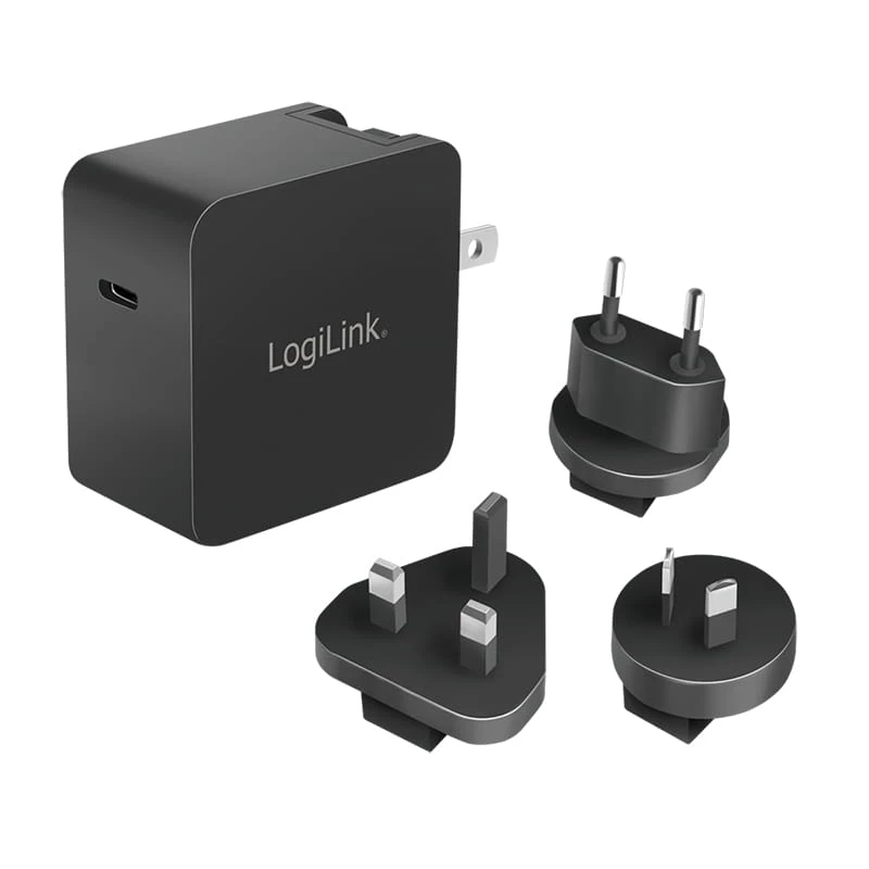 Cargador móvil LogiLink PA0302 universal negro carga rápida AC
