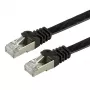 VALUE - Cable de parcheo - RJ-45 (M) a RJ-45 (M) - 1 m - FTP - CAT 6a - Libre de halógenos, encapsulado, hilo, plano - Negro (21.99.0831)