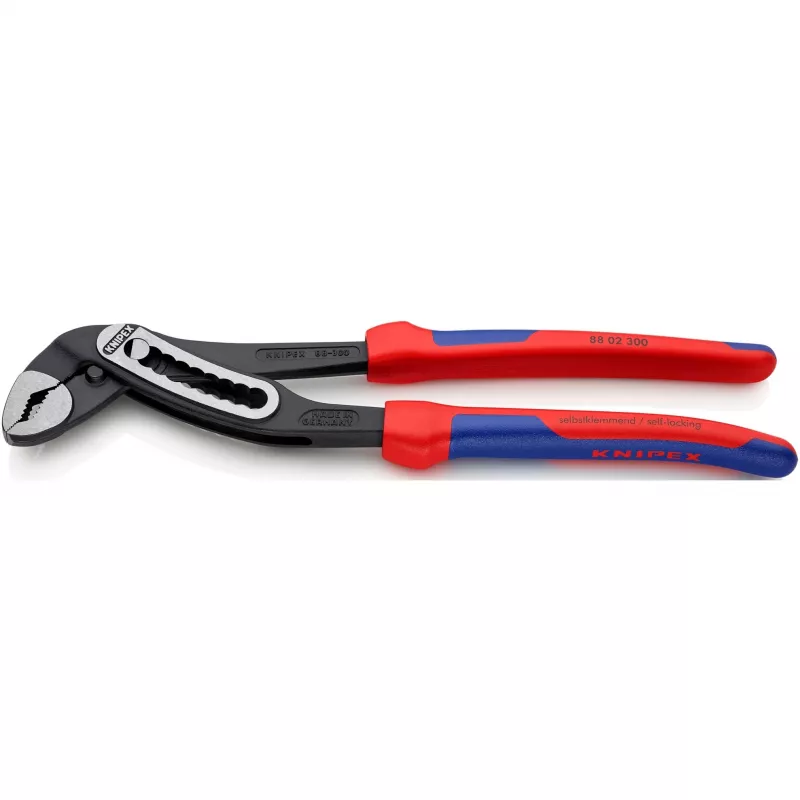 KNIPEX 88 02 300 – Alicate combinado con articulación ranurada – 7 cm – 6 cm – Acero – Plástico – Azul/Rojo