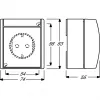Toma de corriente Busch-Jaeger 2083-0-0834 CEE 7/3 2P+E 250V 16A IP44 blanco