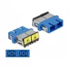 DeLOCK acoplador de fibra óptica 86893 SC dúplex conector hembra a conector hembra SC dúplex azul