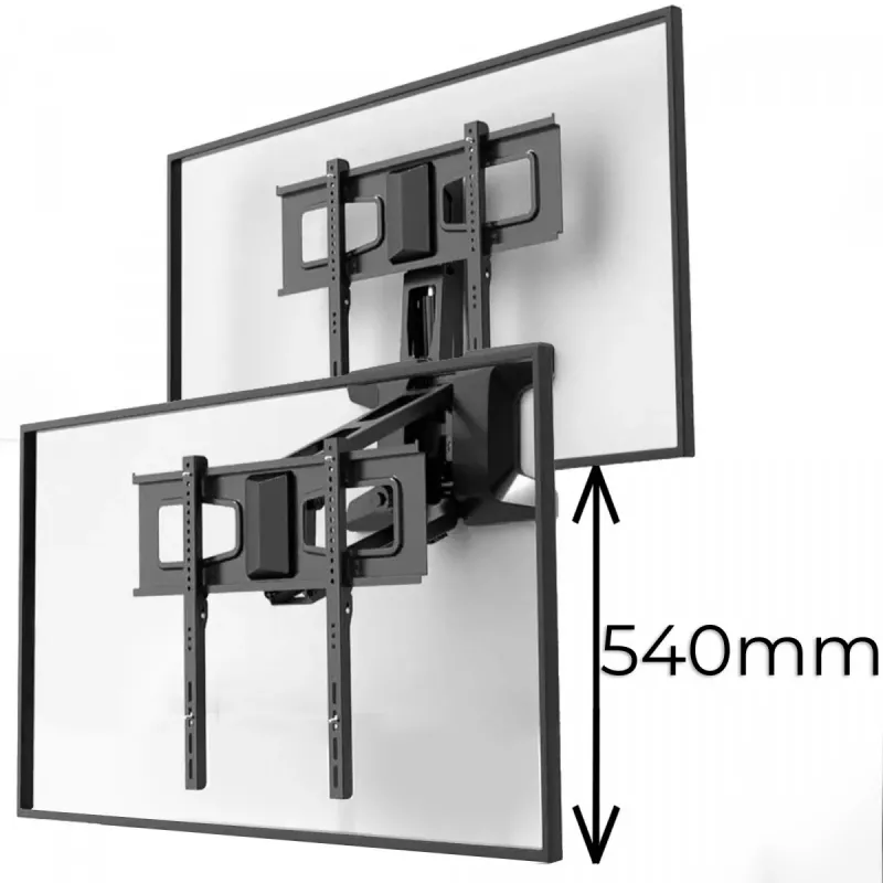 Soporte de pared MACLEAN MC-891 para TV VESA 600x400, inclinable, regulable en altura, carga máx. 35 kg
