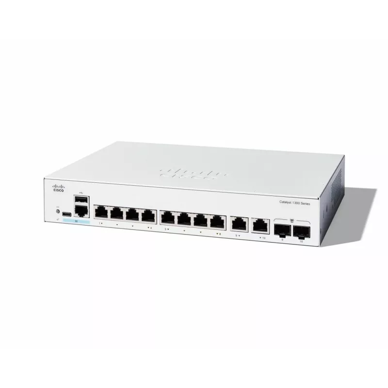 Switch gestionado Cisco Catalyst 1300-8T-E-2G 8 puertos GE L2