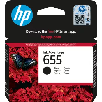 Cartucho HP 655 negro Original Ink Advantage, negro, 1 ud., 550 páginas
