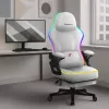 Silla gaming de malla RGB blanca
