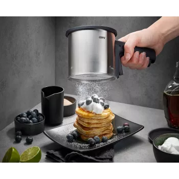 Colador de cocina GEFU SIVA, plástico y acero inoxidable, redondo, diámetro 10,5 cm