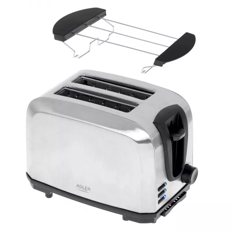 Tostadora Adler AD 3222 2 rebanadas 1000 W Plata