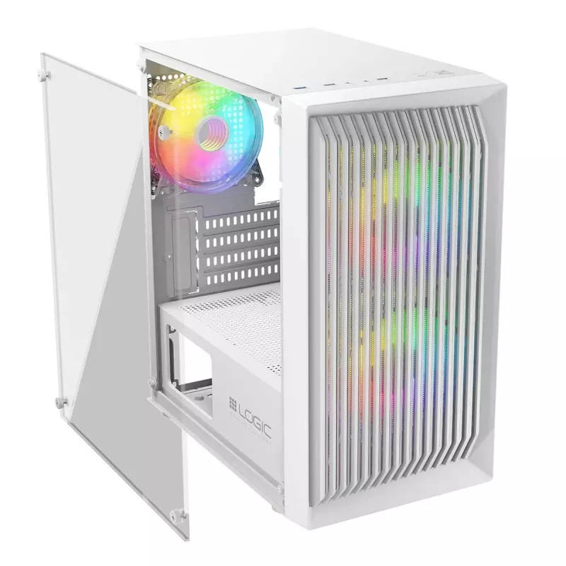 Carcasa LOGIC ATOS ARGB Mini USB 3.0 Blanca