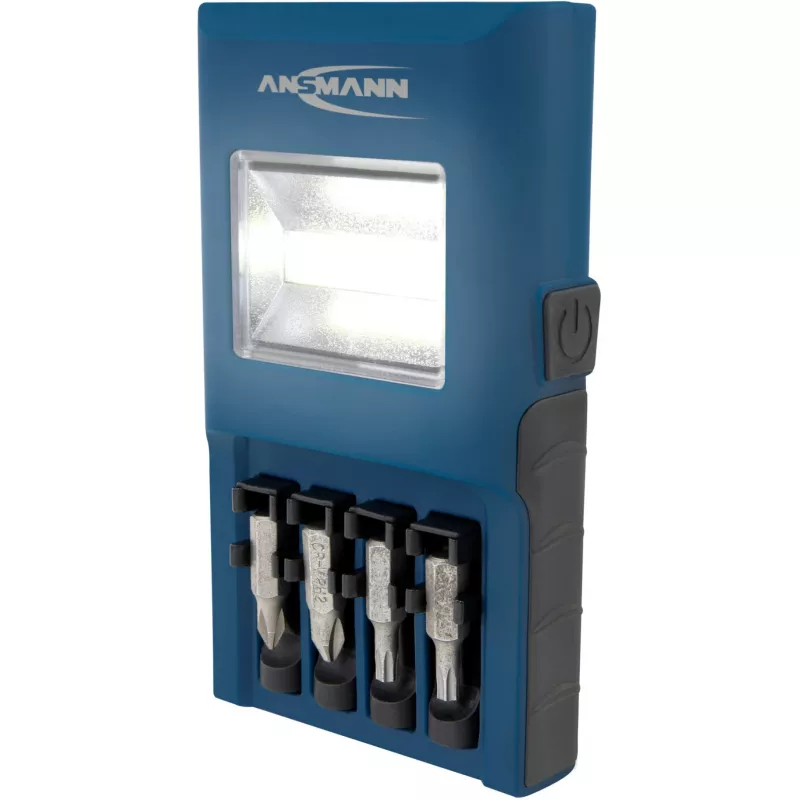 Lámpara de trabajo ANSMANN WL180B con portabrocas, azul