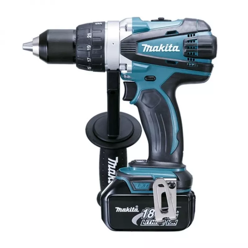Makita DDF458RTJ taladro atornillador a batería, 18 V, 2 velocidades, azul