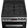 Cocina de libre instalación BEKO FSM52332DXDT placa de gas de 5 fuegos 60 cm, horno eléctrico 60 L, clase de eficiencia energética A