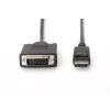 Digitus - Cable DisplayPort - DisplayPort (M) - DVI-D (M) - 5,0 m (DisplayPort 1.2) - moldeado, tornillos cautivos - Negro (AK-340301-050-S)