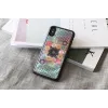 Funda para smartphone iKins para iPhone XS / XS S — diseño Flower Garden, negra