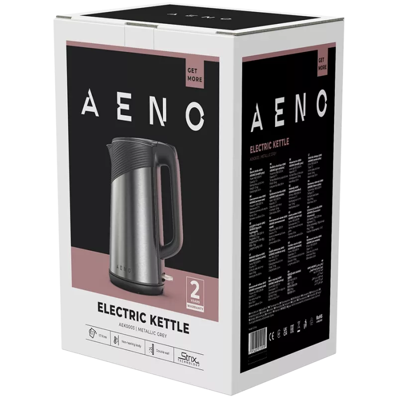 Hervidor AENO EK3 1,7 L 2200 W negro