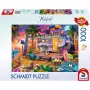 Puzle Schmidt Spiele Jeff Haynie 1000 piezas — Wohnwagen am Meer, puzle paisajístico de 1000 piezas
