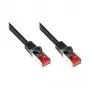 Cable de red Alcasa 0,25 m Cat. 6 S/FTP negro