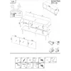 Mueble TV Cama Meble MOUNTAIN 154x40x55 cm – superficie de tablero de partículas, negro y dorado