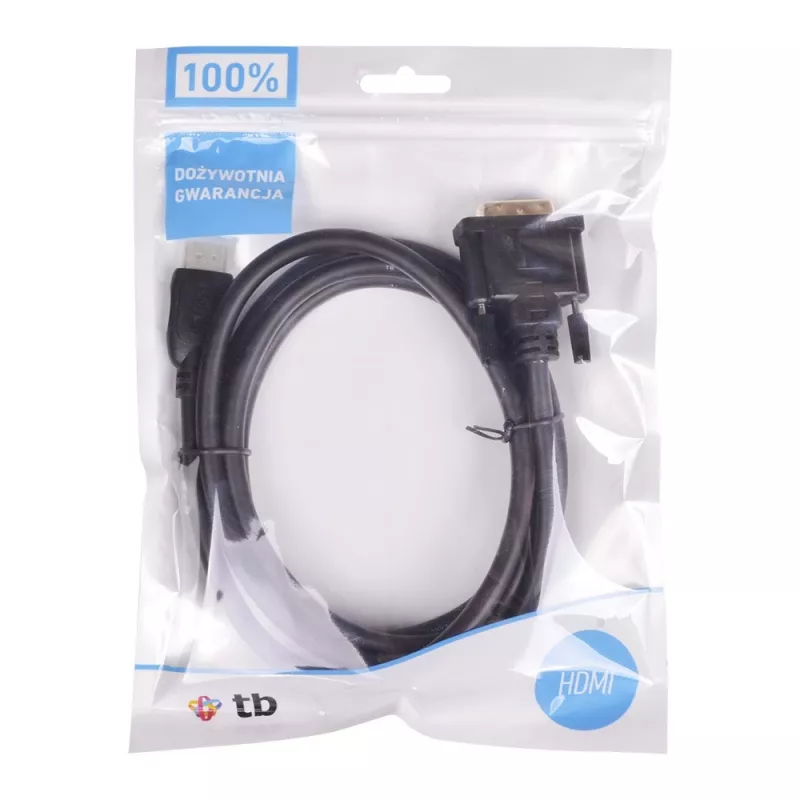 TB cable HDMI-DVI 1,8 m bañado en oro, DVI 24+1