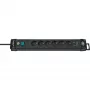 Brennenstuhl 1951160602 Cable de extensión 3 m 6 tomas de corriente para interior negro (1951160602)