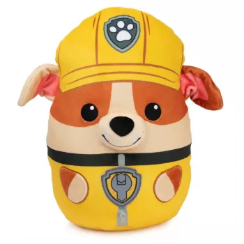 Peluche PAW Patrol Rubble Squish, juguete oficial de la popular serie de dibujos animados, peluche suave para niños a partir de 1 año, 30 cm