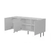 Cómoda Cama Meble LUCCA 3D 165x40x80 cm, blanca, cuerpo de aglomerado