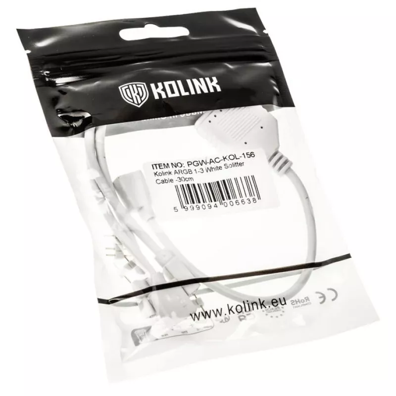Cable divisor Kolink ARGB 1 a 3 PGW-AC-KOL-156 30 cm blanco