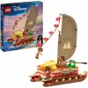 LEGO Disney 43270 La canoa de aventuras de Moana, 529 piezas, 3 minifiguras, 6+