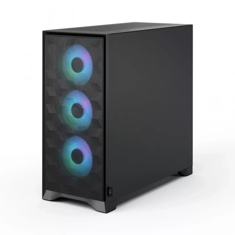 Caja para PC Fractal Design Pop 2 Air negro TG RGB Midi Tower – ATX/Micro-ATX/Mini-ITX, 3x120mm frontales, 1x120mm trasero, bahías de 2,5 inch y 3,5 inch
