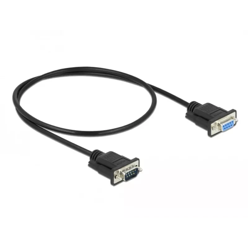 Cable serie DeLOCK 86613 negro 0,5 m RS-232