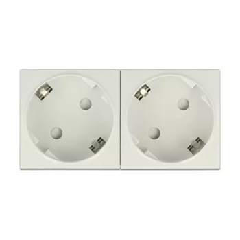 Toma de pared DELOCK 81325 CEE 7/3, 250 V, 16 A, blanca, ABS, 45×90×40 mm (5 uds.)