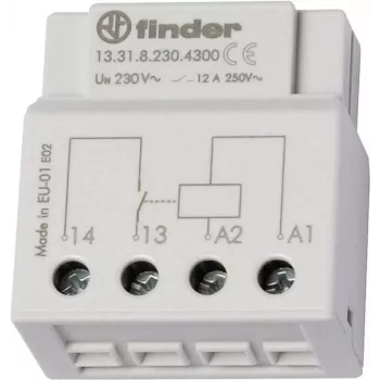 Finder relé para caja de empotrar o caja de interruptor 13.31.8.230.4300 230 V/AC 1 contacto normalmente abierto 12 A 250 V/AC (13.31.8.230.4300)