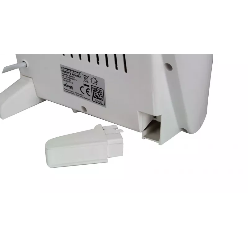 Calefactor eléctrico de cuarzo ESPERANZA EHH010 400W/800W, blanco, cable de 1,2 m, botones, termostato ajustable