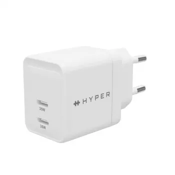 HYPER HJG35EU Cargador para dispositivos móviles, auriculares, headset, smartphone, reloj, blanco, carga rápida por CA, uso en interiores