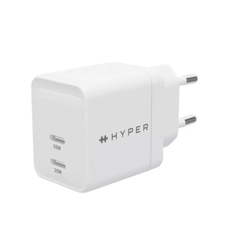 HYPER HJG35EU Cargador para dispositivos móviles, auriculares, headset, smartphone, reloj, blanco, carga rápida por CA, uso en interiores