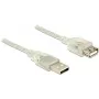 Cable USB DeLOCK 83884 USB 2.0 3 m transparente
