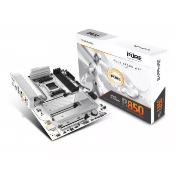 Placa base Sapphire PURE B850A WIFI7 ATX — chipset B850, Wi‑Fi 7, soporte DDR4