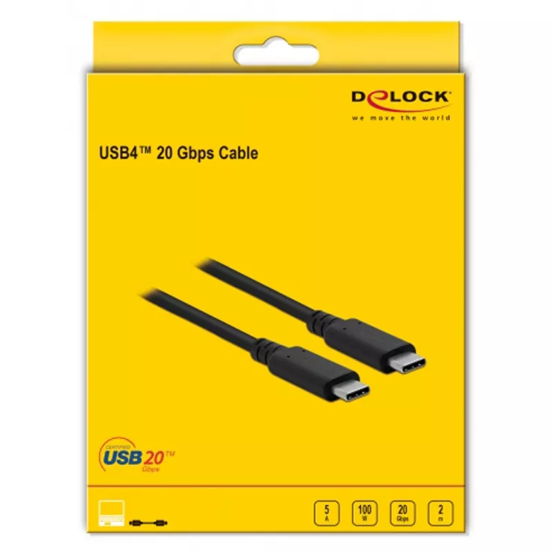 Cable USB DeLOCK USB4 20 Gbps 2m