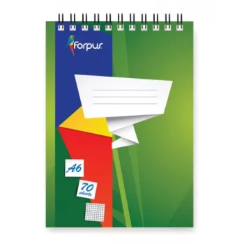 Cuaderno con espiral Forpus, A6/70, cuadriculado 0723-004