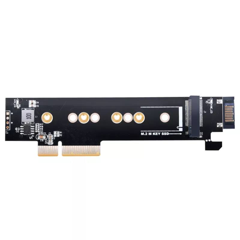 Tarjeta adaptadora Silverstone SST-ECM28 M.2/SATA, PCIe 4.0, 1x M-Key, 1x SATA
