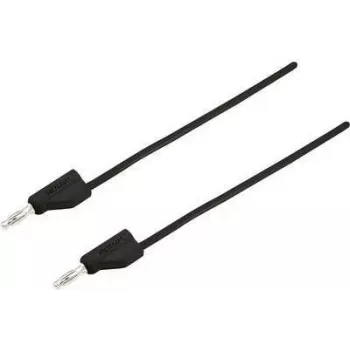 Cable de prueba VOLTCRAFT [conector macho 4 mm - conector macho 4 mm] 5 m negro MSB-300 (MSB-300-5-SW)