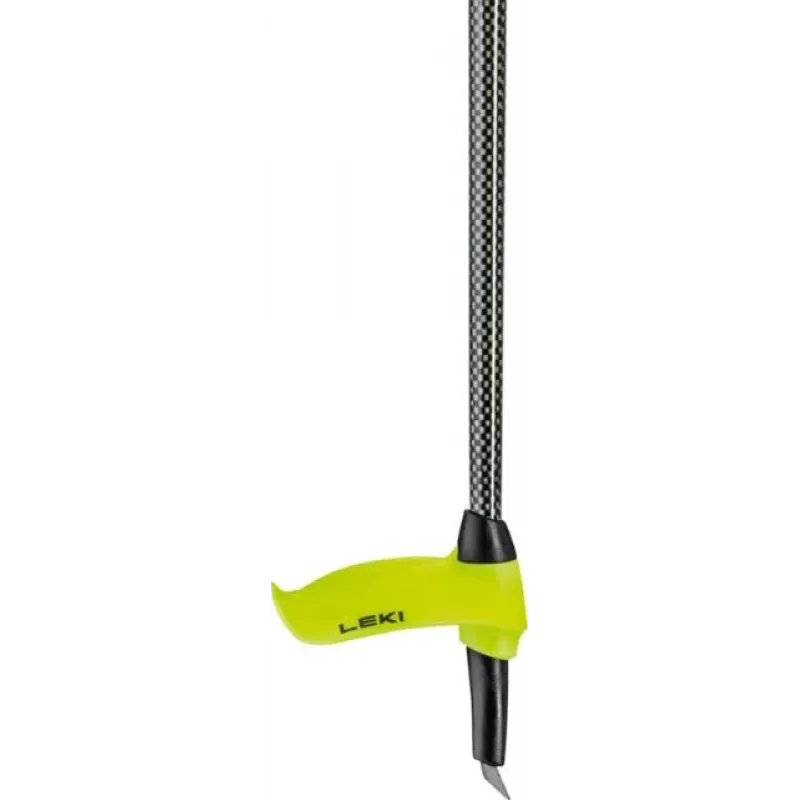 Bastones de marcha nórdica Leki Guide 2 — aluminio, longitud máxima 150 cm, peso 271 g, Lock Security Strap de nailon, caña Ø1,6 cm, negro