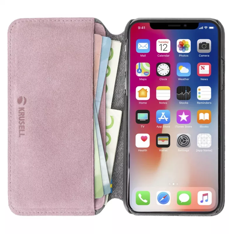 Funda tipo folio Krusell Broby 4 Card SlimWallet iPhone XS Max