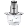 Picadora eléctrica HEINRICH'S HMZ 8850, 500 W, bol de 2 L, 4 cuchillas, tecnopolímero, plata