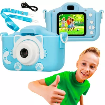 Cámara infantil digital Extralink H27 Single azul — 1080P 30fps, pantalla de 2,0 inch