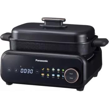 Olla multifunción Panasonic 4-in-1 NF-GM400KXE vaporera parrilla negra, 4-in-1 funciones