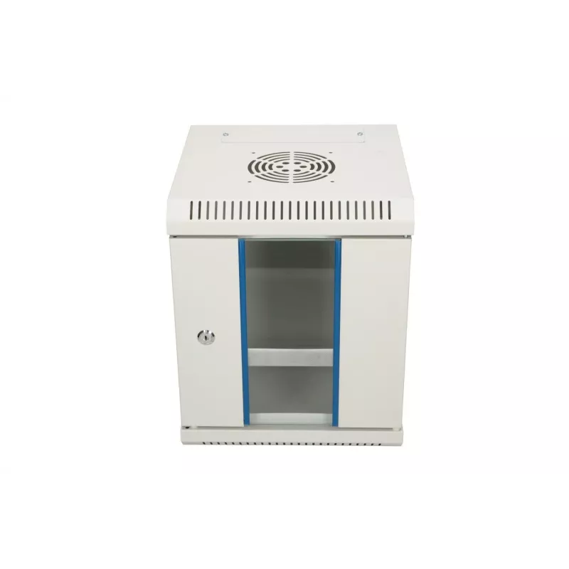 Armario de pared Extralink caja rack 6U 10 pulgadas gris cerradura con llave gestión de cables