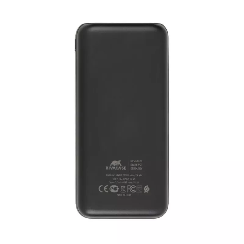 Batería externa USB 20000MAH/VA2071 negra Rivacase