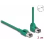 Cable de red DeLOCK RJ45 PROFINET SF/UTP 90° acodado 3 m verde