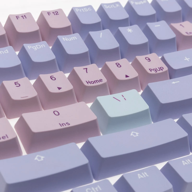 Set de teclas Ducky Macaron PBT Doubleshot 133 teclas para teclados mecánicos, Ducky DCA132-USMACOEPD1